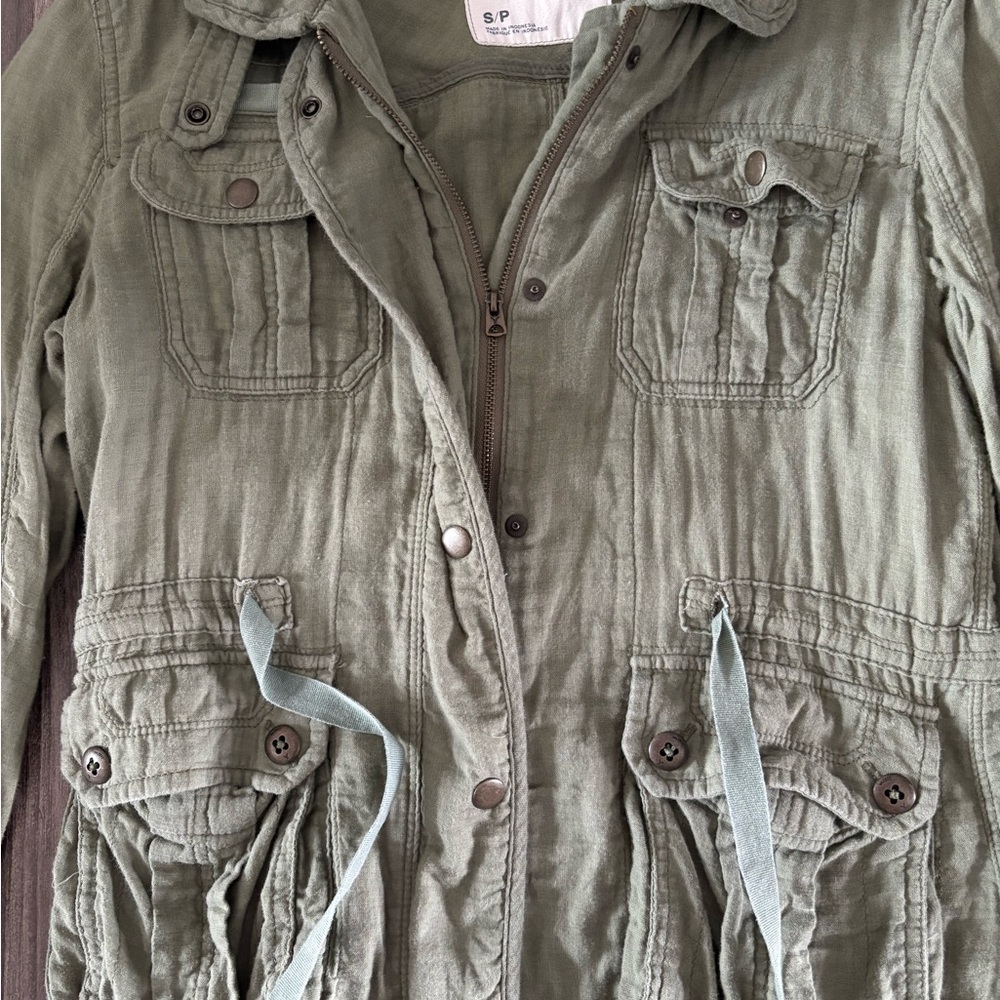 American Eagle Olive Utility Jacket - image 2